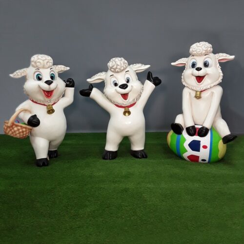 statues agneaux de pâques géants nlcdeco