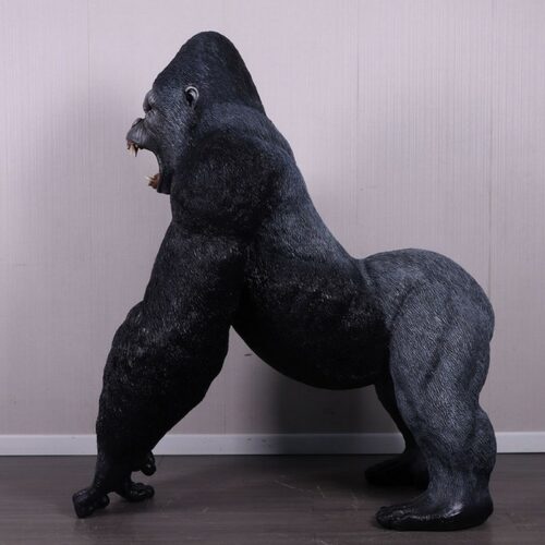 statue gorille dos argenté nlcdeco