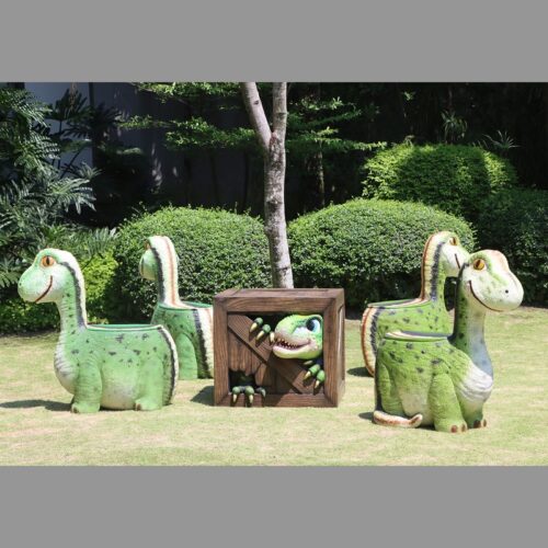 Dinosaure décor parc d'attraction pour enfants