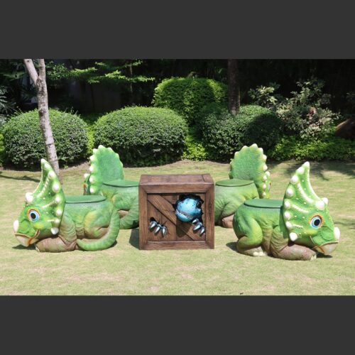 ensemble mobilier pour enfant thème dinosaure. décor parc d'attraction pour enfants