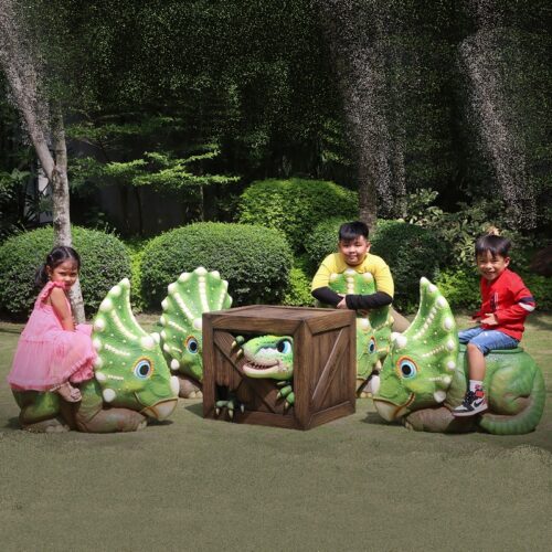 ensemble mobilier pour enfant thème dinosaure. décor parc d'attraction pour enfants