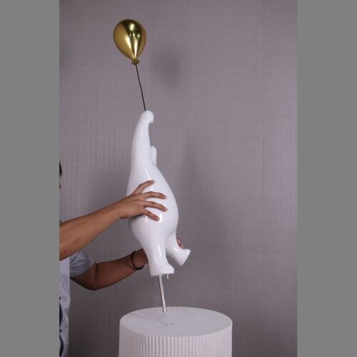 sculpture ours blanc design en résine