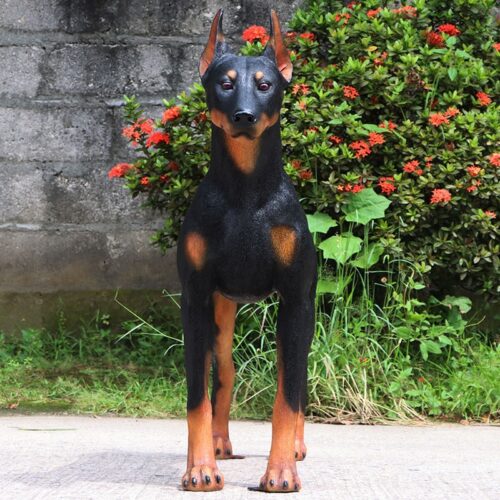 Doberman mannequin en résine