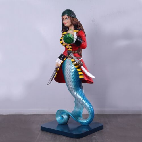 personnage de sirène pirate en résine 3d