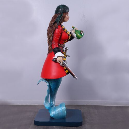 figurine de sirène pirate en résine xxl