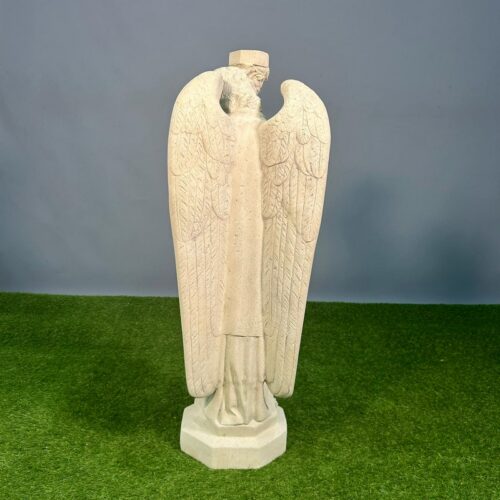 Ange Gabriel statue pierre bougeoir