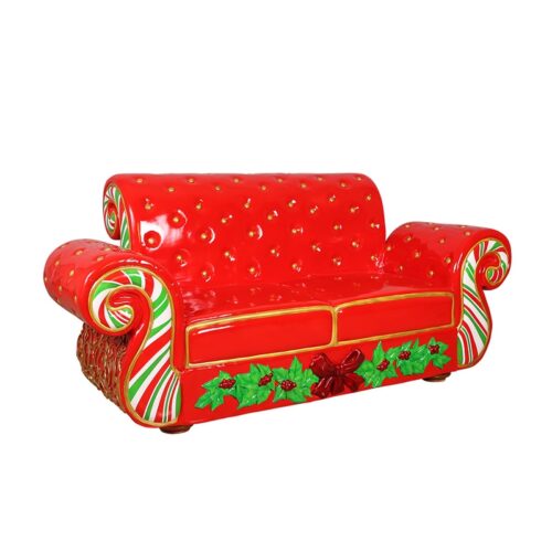 banc du père Noël , décor extérieur de Noël en résine