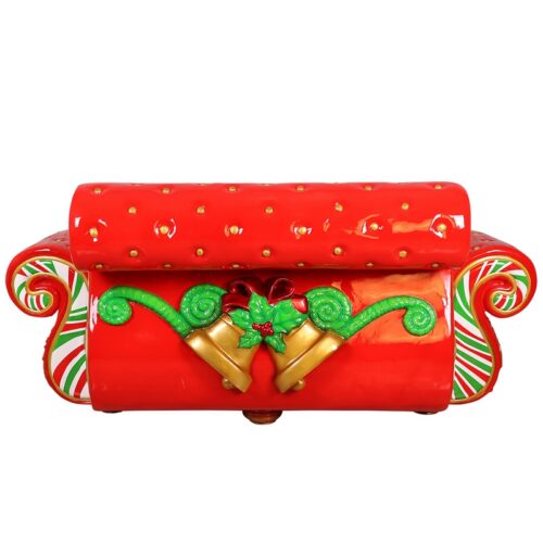 décor de Noël géant banc du père Noël deux places .
