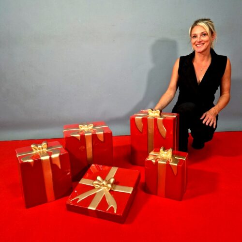 lot de 5 cadeaux factices xxl en résine
